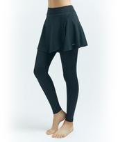 Leijibi Easymove Multi-Sport (Gym Wear Running Water) 2-In-1 Women'S Crooked Leggings Skirt Black/S black