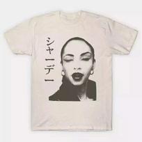 Y2k Vintage Tops Retro Style Sade Album Basic Style Graphic Print Cotton Tshirt Casual Loose Streetwear Unisex S white