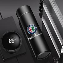 Išmanusis automobilio termosas su temperatūros rodikliu Termoso puodelis Alfa Romeo giulia stelvio giulietta 159 147 156 166 Automobilio priedai VD7 black
