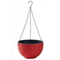 Plastic Hanging Flower Pot Stackable Plant Hanging Basket  Climbing Houseplants rožinė