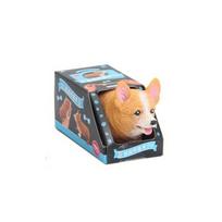 Creative Corgi Dog Decompression Pinch Toy Cute Desktop Ornament Soft Squeeze Toy Birthday Gift gray