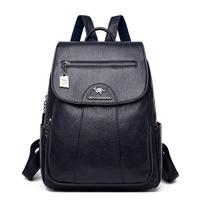 Moteriška vintažinė odinė kuprinė Didelės talpos Atsitiktinė kelioninė peties rankinė Madinga moteriška dienos kuprinė Rucksack One Size balta