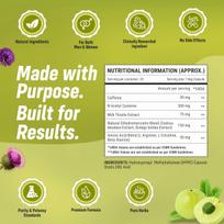 Sainebio Anti-Hangover Capsules | With Caffeine, N-Acetyl Cysteine, Milk Thistle & Herbal-Amino Blend | Natural Hangover Relief, Liver Detox, Rap