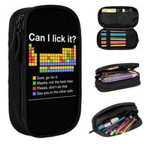Can I Lick It Periodic Table Pencil Case for Boys Girls Gifts Pen Box Pencil Bag Stationery Supplies Pen Holder Bag 21x10.5x5cm