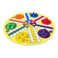 Ludo stalo žaidimas 6 žaidėjams Interaktyvus smagus Didelis dydis Nešiojamas Skraidančio šachmatų žaidimas vakarėliui Aukštis 23 mm Skersmuo 16 mm yellow
