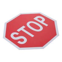 Stop Sign Durable Reflective Octagonal Rust Free Aluminum Warning Sign for Apartment Parking Lot Safety one size white