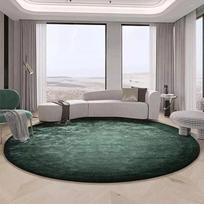 Apvalus Tamsiai Žalias Vienspalvis Kilimas Minkštas Pliušinis Kilimėlis Neslystantis Elegantiškas Stilingas Modernus Svetainei Miegamajam Namų Dekoras 80x80cm white
