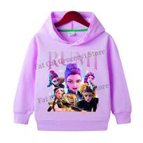 Kpop Demonų medžiotojo džemperiai mergaitėms berniukams anime Rumi Mira Zoey džemperis vaikams pavasariui rudeniui užtraukiamas ilgomis rankovėmis vaikiški drabužiai 120 purple