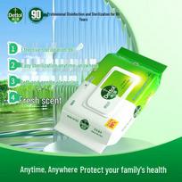Dettol Disinfectant Cleaning Wipes green
