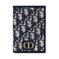 Dior 30 Montaigne Logo Print Canvas Passport Holder Women accessories Blue S2095UTZQ-M928 Basic Set (Bag+Dust Bag)
