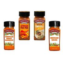 Carpe Victus Popcorn Seasonings Combo, Peri Peri, Chipotle Powder Masala, Smoky Barbeque and Mexican Salsaf 4, 100gm each)