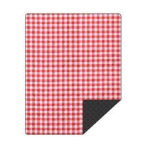 Ypač didelis pikniko pledas, atsparus vandeniui, smėliui, sustiprintas, lengvai nešiojamas, sulankstomas, lauko pikniko kilimėlis, paplūdimio pledas 150x200cm raudona