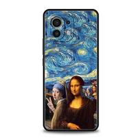 Art Aesthetic David Mona Lisa Phone Case For Xiaomi 14 13T 12T Pro 12 13 11 Ultra Mi Note 10 Lite 10T 5G Pro 11T 11i 9T Cover Mi 11 Ultra gray
