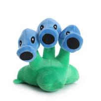 New Plants VS Zombies Plush Stuffed Toy Sets Starfruit Split Pea Threepeater Laser Bean Imp Zombie Cartoon Play Game Cute Doll Kids Gifts 13cm-18cm gray