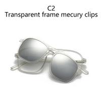 Anti Blue Light Blocking Myopia Transparent 6 In 1 Polarized Optical Magnetic Sunglasses Clip Magnet Prescription Custom 0 gray