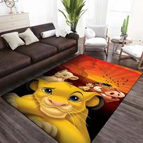 1 vnt. Liūtas Karalius rašto kilimai Miegamojo žaidimų kilimėliai Tvirtas miegamojo dekoras Kilimas Svetainės kilimėlis Vaikų kambario kilimas 40cm x 60cm black