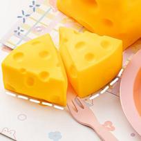Didelis Sūrio Streso Kamuoliukas Didelis Sūrio Kubas Minkštas Formuojamas Suspaudžiamas Kamuoliukas Nesprūstantis Fidget Žaislas Asmr Sensory Anti-Streso Dovana yellow