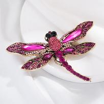 Alloy Dragonfly Brooch - Cute Girls' Pin, Fashionable and Unique Headpiece Accessories mėlyna