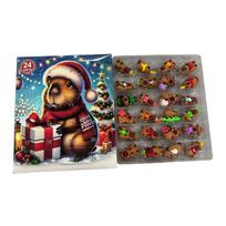 24 Day Capybara Christmas Advent Calendar Toy Miniature Doll Countdown Calendar Christmas Decorations New Year's Eve Decorations black
