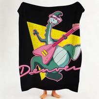 Cartoon D Denver the Last Dinosaur Throw hot Flannel Throw Blanket Suitable for Sofa Living Room Bedroom soft 75cmx90cm yellow