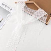 Style Lace Triangular Binder Headscarf Beige French Farm Style Girl Korean Style Ins Style Lace-Up Hair Band Toe Cap as the picture white