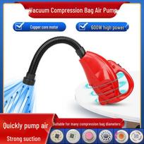 600W Electric Vacuum Air Pump for Storage Bags - Suction and Compression Syringe Pump gray