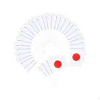 30 Pieces Handheld Flags Celebrations for Sports Events Supplies Decorations Style A white
