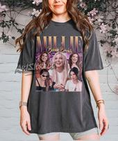 Millie Bobby Brown Retro Collage T-Shirt, Vintage Inspired Graphic Tee M gray