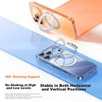 Baseus Rotating Magnetic Ring | High Transparency Heat Dissipation IPhone 17 Pro Case, 17 Pro Full Lens Protection, Transparent Shockproof