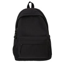Kuprinė Japonijos miestelio laisvalaikio vienspalvė kuprinė paprasta didelės talpos lengva kuprinė paaugliams kuprinė Without accessories juoda