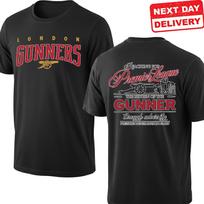 Arsenal London Gunners T-Shirt Premier League Champions 2025-26 Graphic Tee XXL black