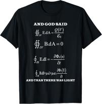 Maxwell Equations Light Physics Graphic Tee Funny Science Gift Soft Breathable Cotton T-Shirt L black
