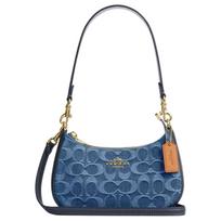 COACH Teri Džinsinis Pečių Krepšys Mini Moteriškas Auksinis & Indigo CDQ25-IMTYV One Size 1 gray
