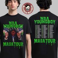 NBA YoungBoy Masa Tour  Merch Two Sided T-Shirt Unisex T-Shirt XL brown