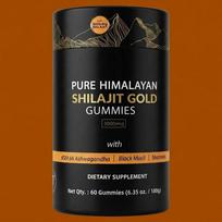 Himalajų Shilajit Auksiniai Gyvybingumo Gumukai (3000 mg) | 60 veganinių žolelių gumyčių 3pack