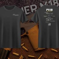 American Summer Men's M18 Tactical Shooting Military Fans Outdoor Competition Training Printed Crew Neck Short-sleeved T-shirt S black