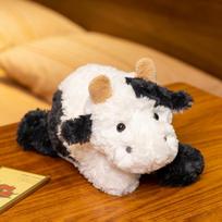 Premium Cozy Lie Prone Goat Cow Plush Toy 23-50CM Soft Fluffy Cartoon Sheep Cattle Doll Lovely Kids Appease Gift 23cm white