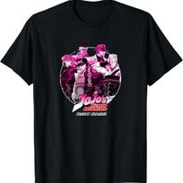 JoJo's Bizarre Adventure Stardust Crusaders Group Anime T-Shirt S juoda