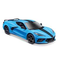 1/24 Diecast Alloy Model Car Miniature Chevrolet Corvette 2020 C8 Supercar Metal Vehicle Boys Collectible Birthday Gifts Christmas Hot Toy mėlyna