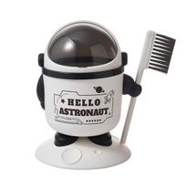 Astronautas Stalo Šiukšliadėžė Mini Darbalaukio Šiukšliadėžė su Dangčiu Mielas Kosmonautas Šiukšliadėžė su Šepetėliu Namų Biuro Miegamojo Stalo Tualetinis Stalas balta