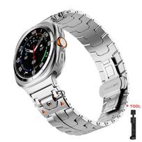 Stainless Steel Strap for Samsung Galaxy Watch Ultra 47mm Loop Band Bracelet for Galaxy Watch Ultra 47MM No Gaps Link Wristband Galaxy Ultra 47mm sidabras