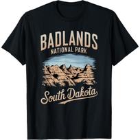 Scenic Badlands South Dakota National Park T-Shirt S juoda