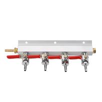 Muti way Home Co2   Gas Manifold Distribution Splitter Beer 4 Way