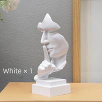 Mask Gesture Ornament, Finger Lip Sculpture, Secret-Keeping Home Decor, Office Desk Sculpture Gift, Living Room Decoration balta