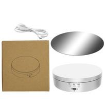 Jewelry display stand, with a three-speed electric rotating turntable. 360-degree rotation, powered by USB or battery. balta
