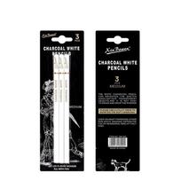3Pcs Art Supplies Charcoal Pencils Set Drawing Pencil Soft/Medium/Hard Black White Charcoal Pencil balta