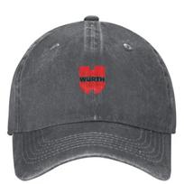 Wurth German Tools Racing Baseball Cap Outdoor Sun y2k Retro Trucker Hat Unisex Men Casual Sunscreen Baseball Caps One Size gray