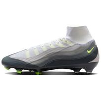 Nike Mercurial Superfly 10 FG Firm Ground Fabric Slip Resistant Abrasion Resistant Soccer Shoes Unisex Gray Black HV9916-001 42 juoda