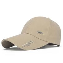Womens Mans Cotton High Quality Embroidered Unisex Baseball Caps One size smėlis