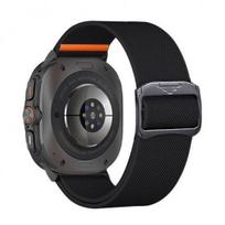 Nylon Elastic Strap for Samsung Watch7 Ultra 47mm - Watch Band Strap Slide Stain Steels Buckle Adjustable Breathable Sports Wristband Samsung Watch Ultra 47mm vyno raudonos spalvos